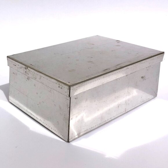 Storage Container Rectangular Storage Box Trinket Box Steel Metal Box with Lid - Picture 4 of 14